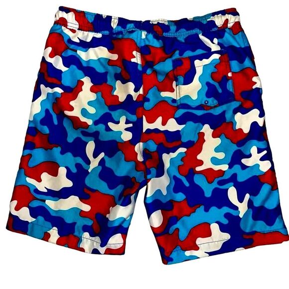 Lands’ End red, white & blue boys swim trunks large 14H-16H - Picture 1 of 4